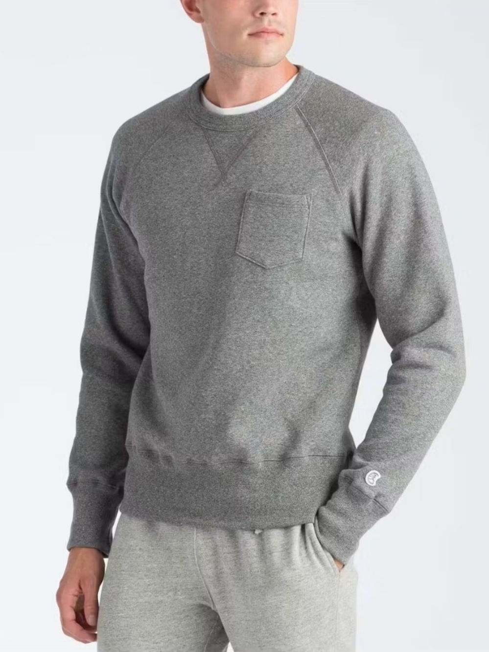 Todd Snyder x Champion Salt & Pepper Pocket Crew Sweatshirt Men’s XL
